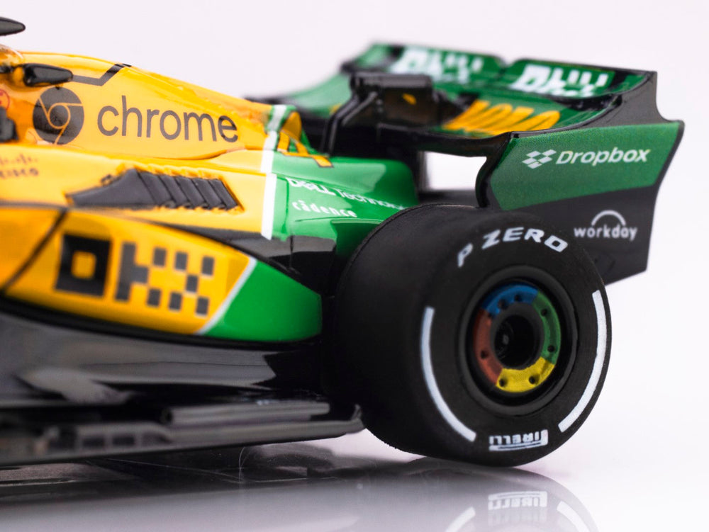 AFX 22120 McLaren F1 MCL38 #4 Lando Norris Ayrton Senna 2024 HO Slot Car