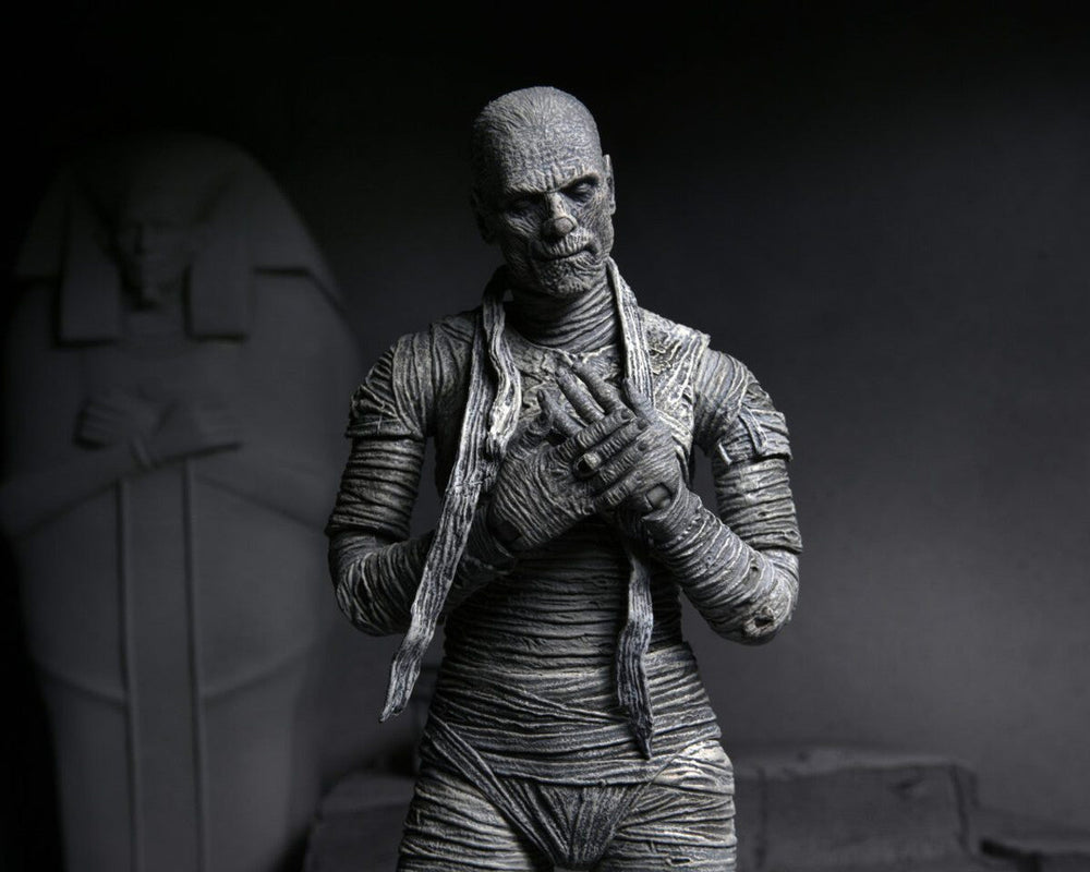 Little Shop of Magic NECA Universal Monsters: Ultimate Mummy (Black & White) — Toys and Collectible