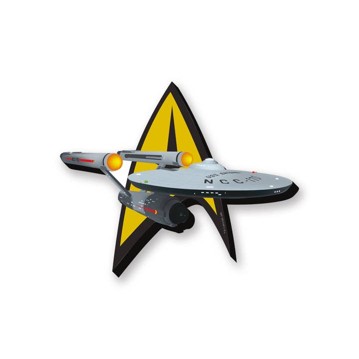 Little Shop of Magic Aquarius: Funky Chunky Magnet - Star Trek – Ship & Logo — Toys and Collectible