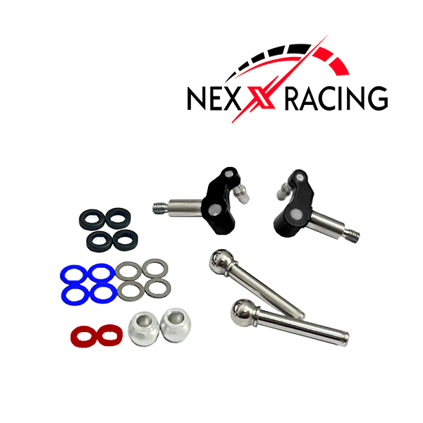 NEXX Racing Mini-Z MR04-EVO2 Aluminum Steering Knuckles Black (2) - Echo Six Hobbies
