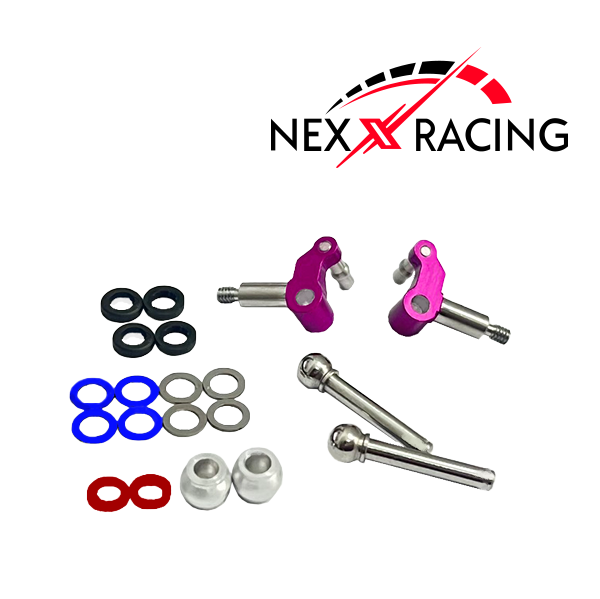 PowerHobby NEXX Racing Mini-Z MR04-EVO2 Aluminum Steering Knuckles Purple (2)