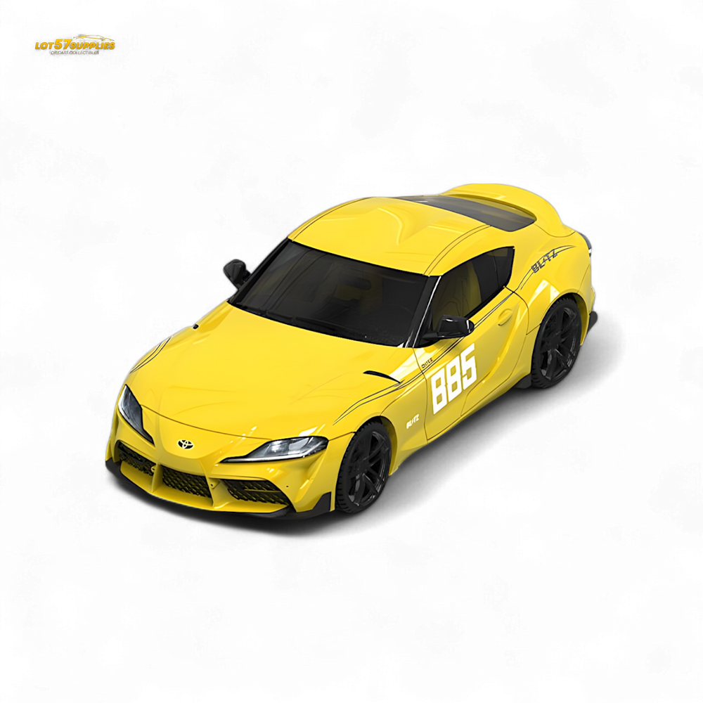 OM Model Toyota supra A90 Initial D MT GHOST in Yellow 1:64