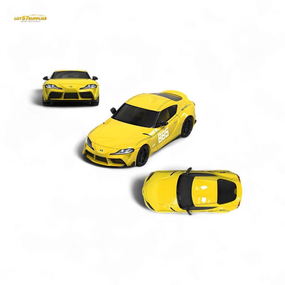OM Model Toyota supra A90 Initial D MT GHOST in Yellow 1:64