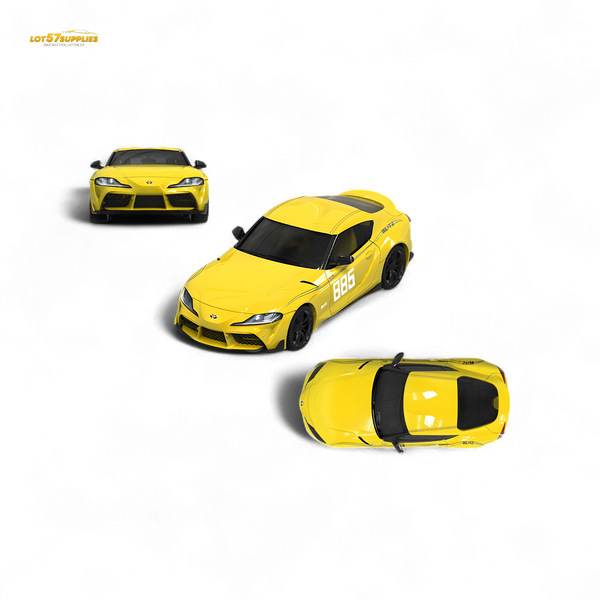 OM Model Toyota supra A90 Initial D MT GHOST in Yellow 1:64