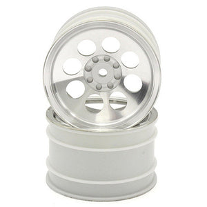 Kyosho OTH245SCB 8 Hole Wheels 50mm Satin / Chrome (2pcs) for Optima