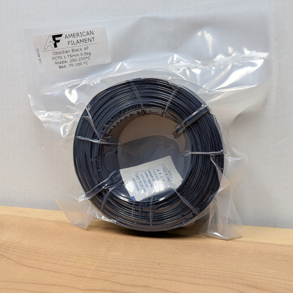 Obsidian Black AF 1.75mm PCTG Filament Made in the USA!
