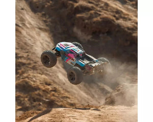 ARRMA ARA8608V6T2 1/8 KRATON 6S 4X4 RTR Brushless Speed Truck, Blue/Pink