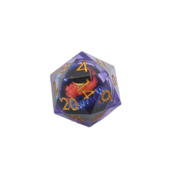 D20 Collective Owlbear's Eye - Giant D20 Moving Eye DnD Dice | Acrylic RPG Gaming Dice