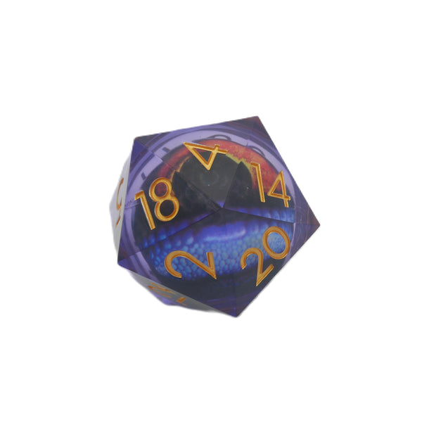 D20 Collective Owlbear's Eye - Giant D20 Moving Eye DnD Dice | Acrylic RPG Gaming Dice
