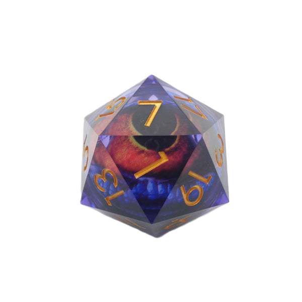 D20 Collective Owlbear's Eye - Giant D20 Moving Eye DnD Dice | Acrylic RPG Gaming Dice