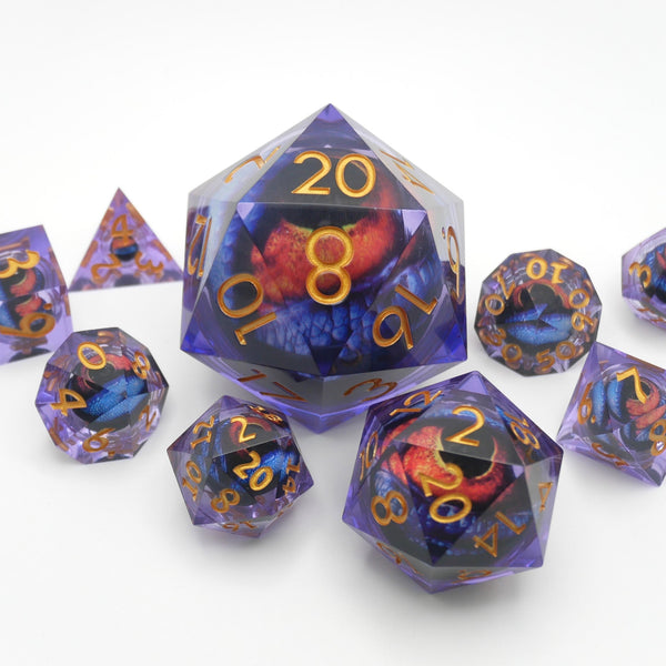 D20 Collective Owlbear's Eye - Giant D20 Moving Eye DnD Dice | Acrylic RPG Gaming Dice