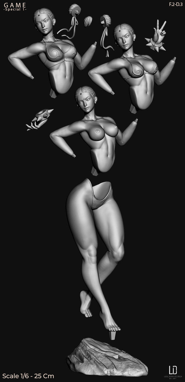 Chun-Li Pose 3 - Street Fighter (SFW/NSFW 18+ Only) - 1:6 Scale