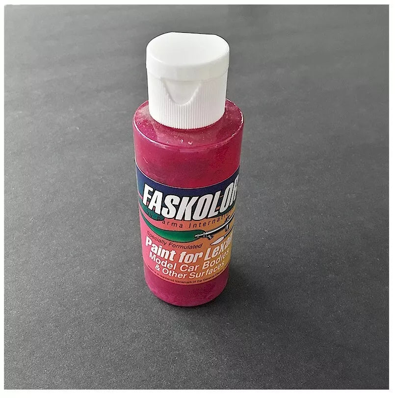 Parma 40153 Faskolor Water Based Airbrush Paint Fasescent Candy Red 2oz