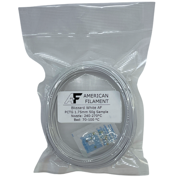 Blizzard White AF 1.75mm PCTG Filament Made in the USA!