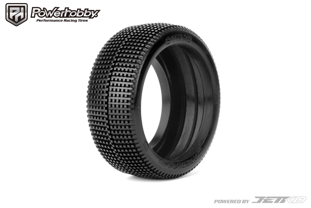 Powerhobby Sting 1/8 Buggy Tires Ultra Soft with Inserts (Blue Grey) (2)