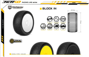 Powerhobby Block In 1/8 Buggy Mounted Tires White (2) Super Soft