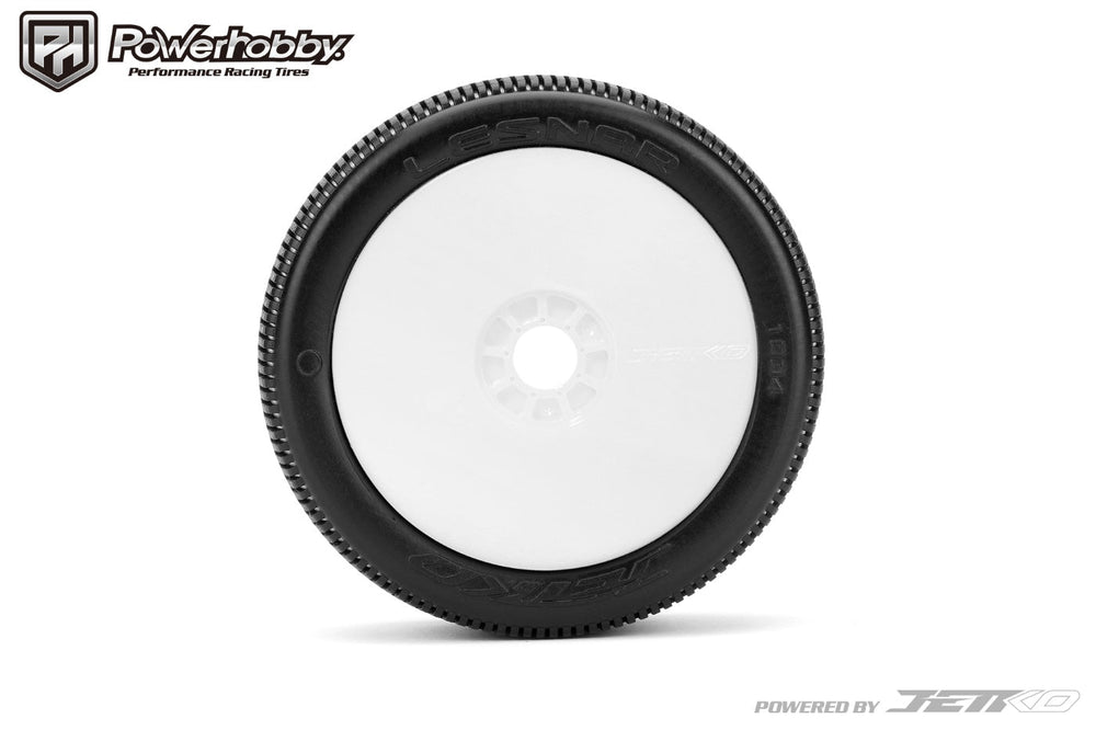 Powerhobby Lesnar 1/8 Buggy Mounted Tires White Dish Wheels (2) Super Soft