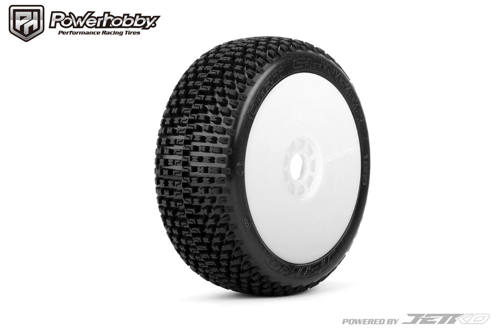 Powerhobby Dirt Slinger 1/8 Buggy Mounted Tires White (2) Super Soft