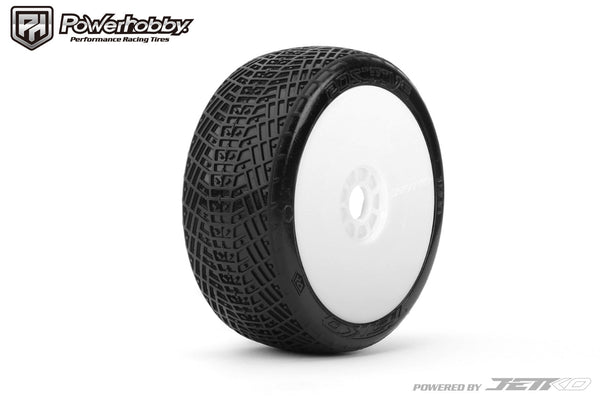 Powerhobby Positive 1/8 Buggy Mounted Tires White (2) Super Soft