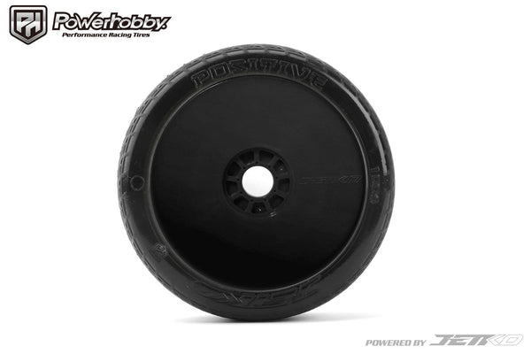 Powerhobby Positive 1/8 Buggy Mounted Tires Black (2) Super Soft