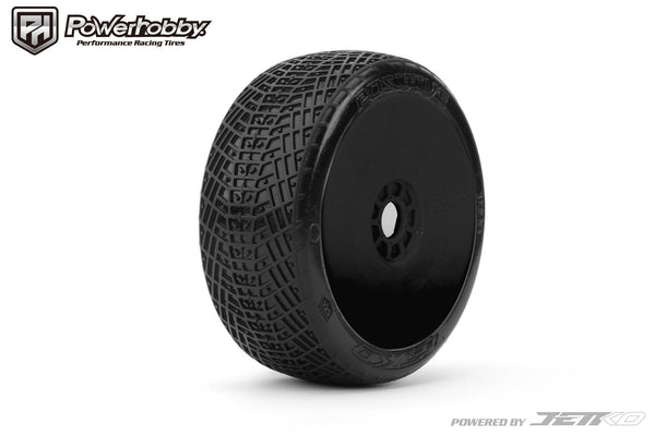 Powerhobby Positive 1/8 Buggy Mounted Tires Black (2) Super Soft