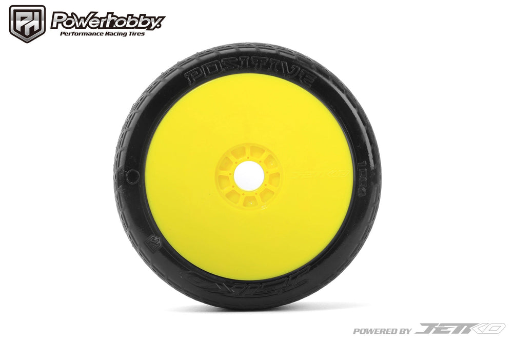Powerhobby Positive 1/8 Buggy Mounted Tires Yellow (2) Super Soft