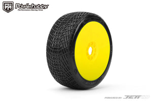 Powerhobby Positive 1/8 Buggy Mounted Tires Yellow (2) Super Soft