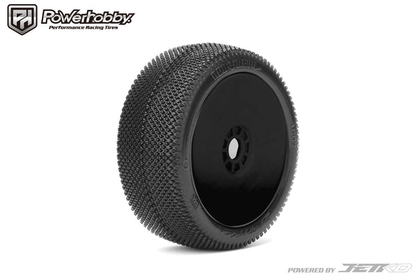 Powerhobby Red Devil 1/8 Buggy Mounted Tires Black (2) Super Soft
