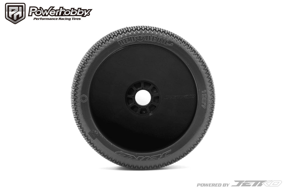 Powerhobby Red Devil 1/8 Buggy Mounted Tires Black (2) Super Soft