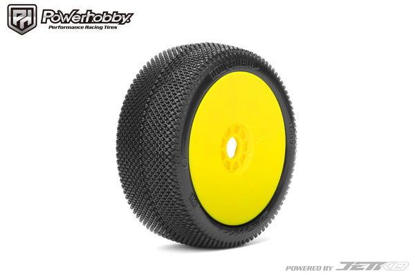 Powerhobby Red Devil 1/8 Buggy Mounted Tires Yellow (2) Super Soft