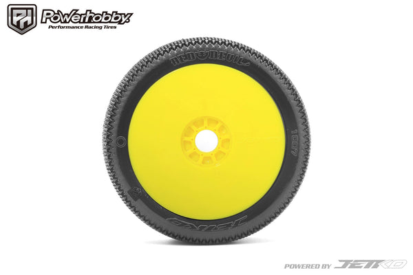 Powerhobby Red Devil 1/8 Buggy Mounted Tires Yellow (2) Super Soft