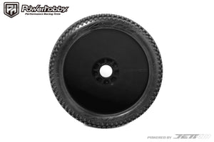 Powerhobby J-Zero 1/8 Buggy Mounted Tires Black Dish Wheels (2) Super Soft