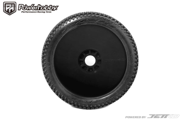 Powerhobby J-Zero 1/8 Buggy Mounted Tires Black Dish Wheels (2) Super Soft