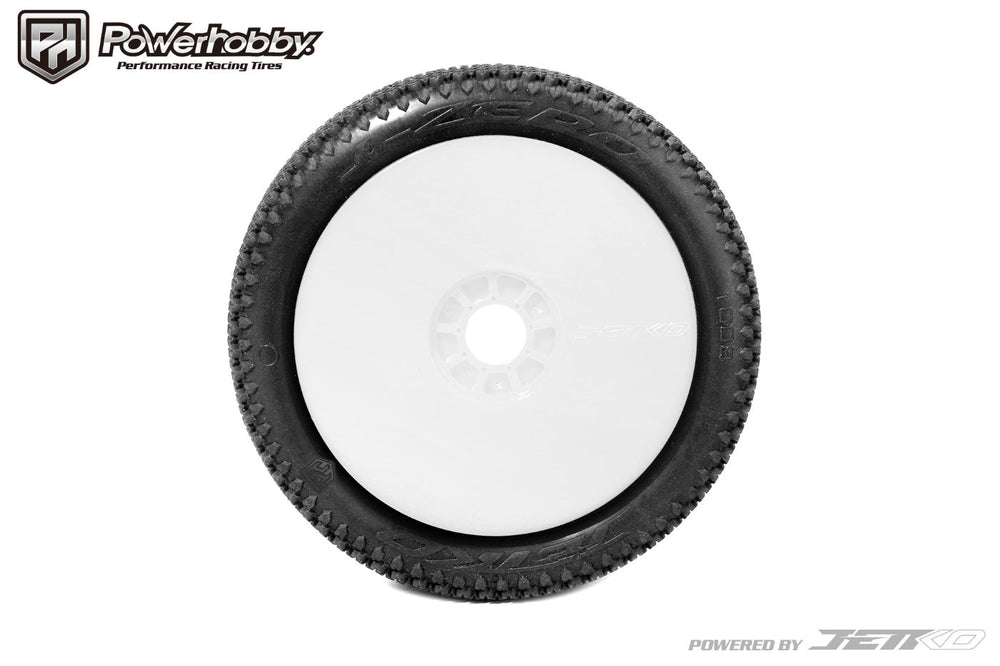 Powerhobby J-Zero 1/8 Buggy Tires White Dish Wheels (2) Ultra Soft Unglued