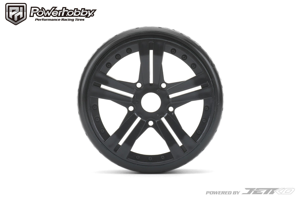 Powerhobby 1/8 GT Hot Dot Belted Mounted Tires 17mm Medium Soft Compound