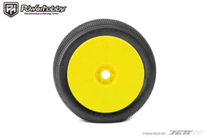 Powerhobby Lesnar 1/8 Truggy Mounted Tires Yellow Dish Wheels (2) Super Soft