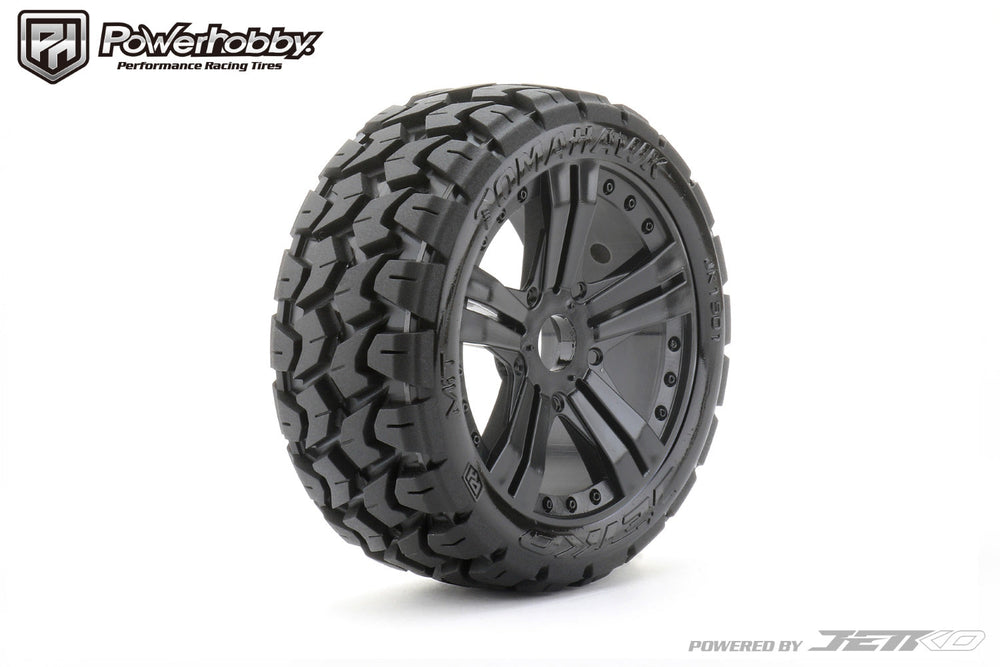 Powerhobby 1/8 Buggy Tomahawk Belted Tires Mounted 17MM Claw Wheels