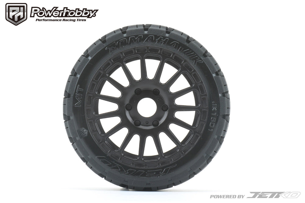 Powerhobby 1/8 Buggy Tomahawk BELTED Tires Mounted 17MM Radial Wheels (2)
