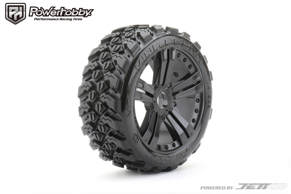 Powerhobby 1/8 Buggy King Cobra Belted Tires Mounted 17MM Claw Wheels