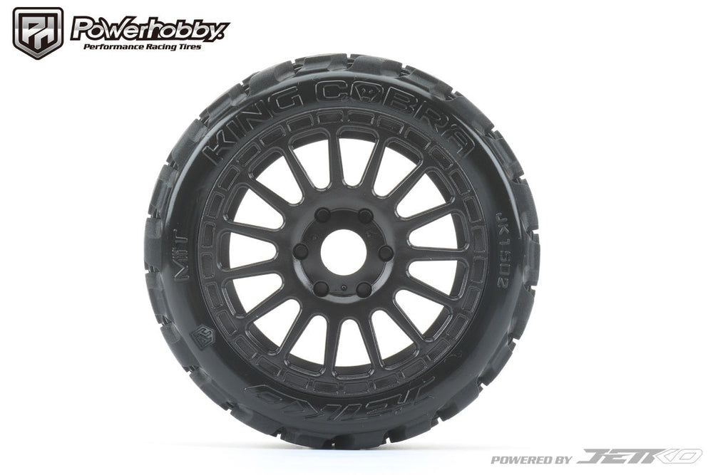 Powerhobby 1/8 Buggy King Cobra Belted  Tires Mounted 17MM Radial Wheels