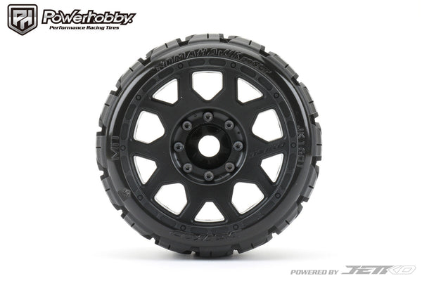 Powerhobby 1/8 SGT 3.8 Tomahawk Belted Mounted Tires (2) 17MM Low Profile