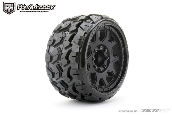 Powerhobby 1/8 SGT 3.8 Tomahawk Belted Mounted Tires (2) 17MM Low Profile