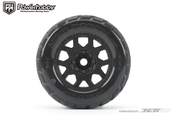 Powerhobby 1/8 MT 3.8 King cobra Belted Mounted Tires (2) 17MM