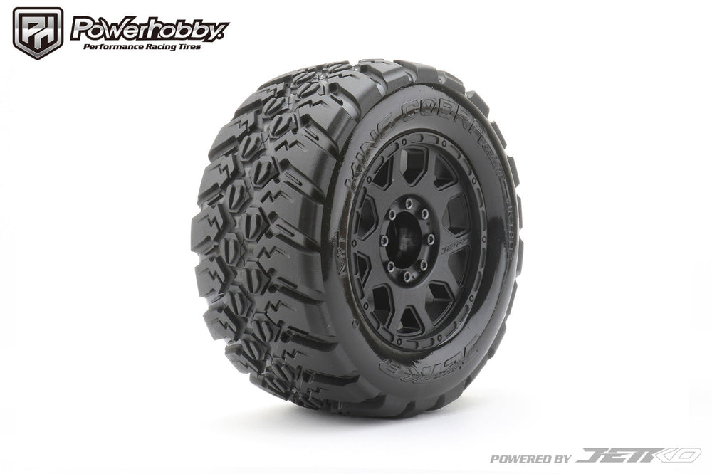Powerhobby 1/8 MT 3.8 King cobra Belted Mounted Tires (2) 17MM