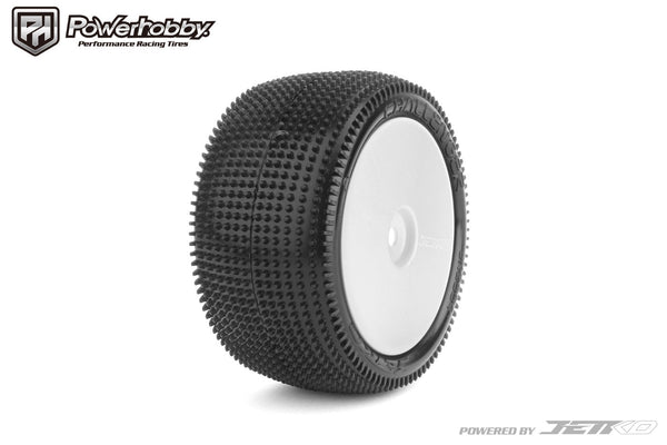 Powerhobby Challenger 1/10 2WD / 4WD Buggy Rear Carpet Mounted Tires Soft White