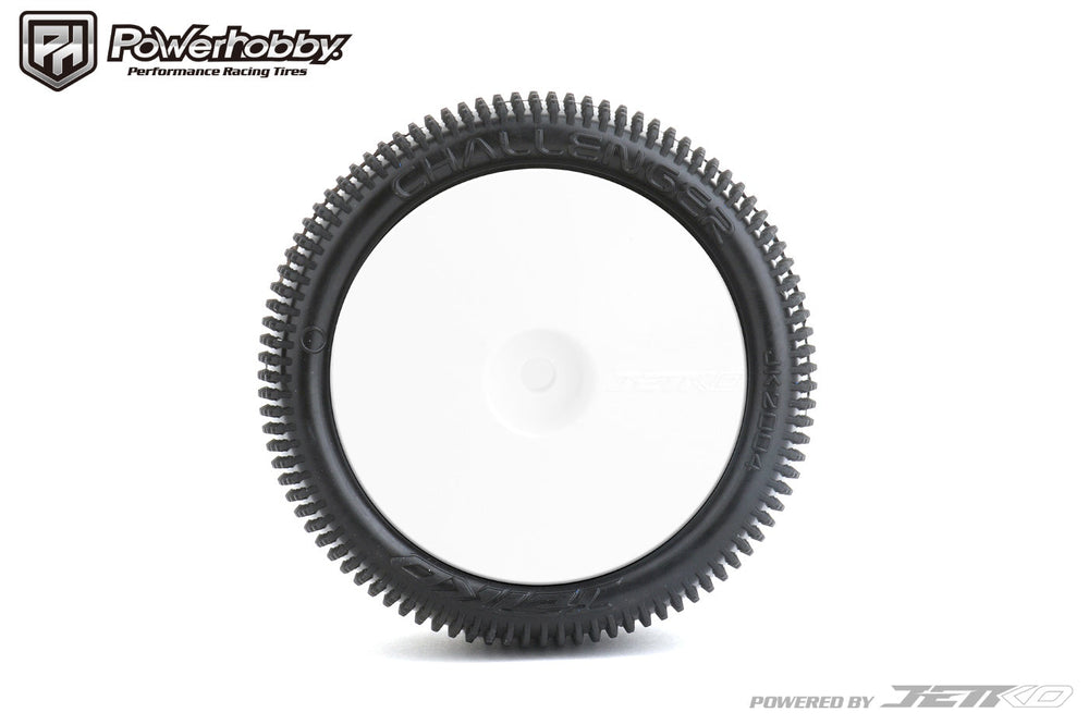 Powerhobby Challenger 1/10 2WD / 4WD Buggy Rear Carpet Mounted Tires Soft White