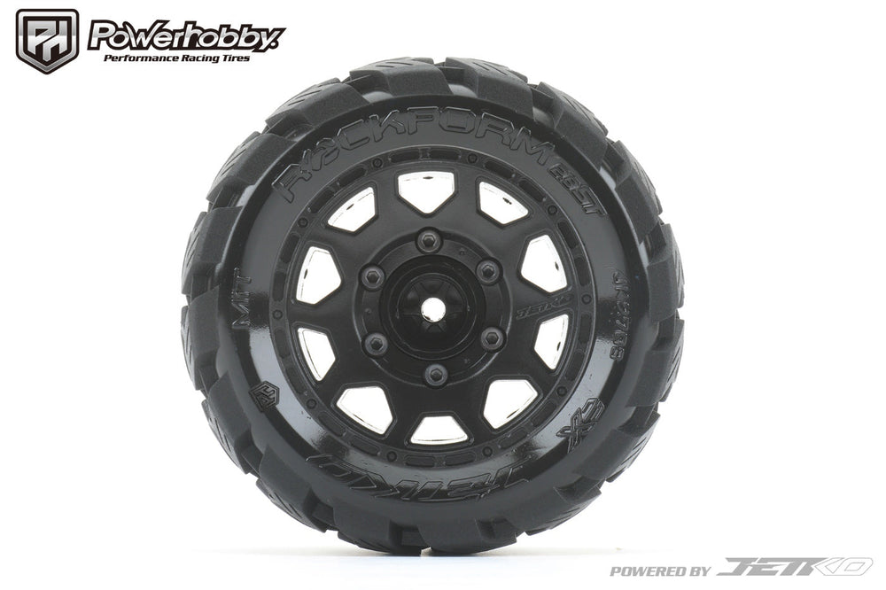 Powerhobby 1/10 2.8 ST RockForm Belted Tires (2) with Removable Hex Wheels