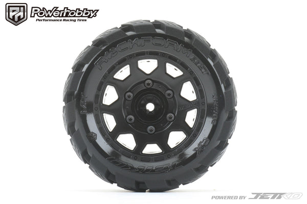 Powerhobby 1/10 2.8 ST RockForm Belted Tires (2) with Removable Hex Wheels