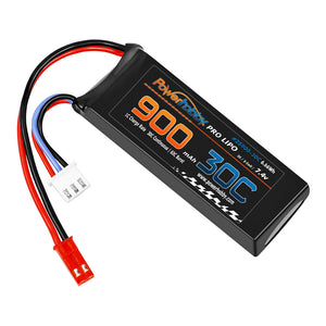 PowerHobby 2S 7.4V 900mAh 30C Lipo Battery w JST Connector 2-Cell