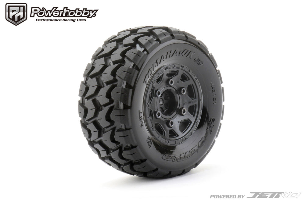 Powerhobby Tomahawk 1/10 SC Belted Tires (2) with Removable Hex Wheels